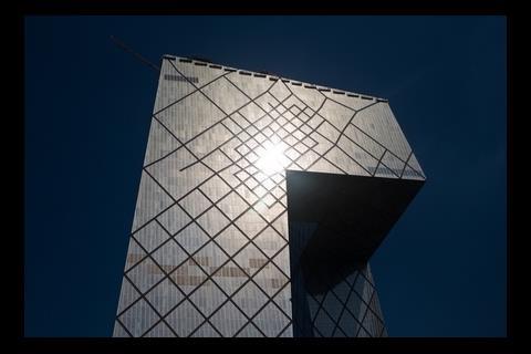 The £390m CCTV Tower in Beijing by Arup close up